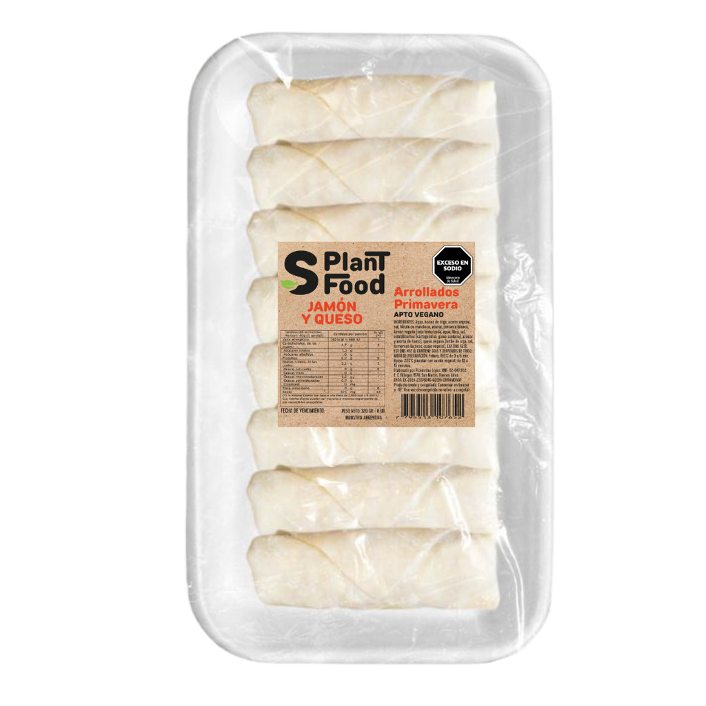 Arrollados primavara Sabor JAMON Y QUESO 8Ud