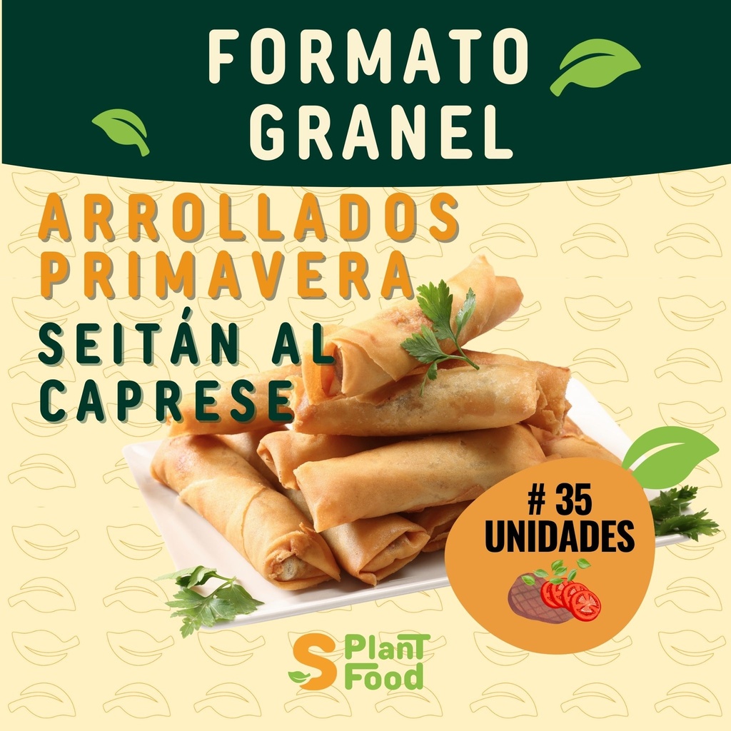 Arrollados primavara Sabor SEITAN AL CAPRESE  35Ud