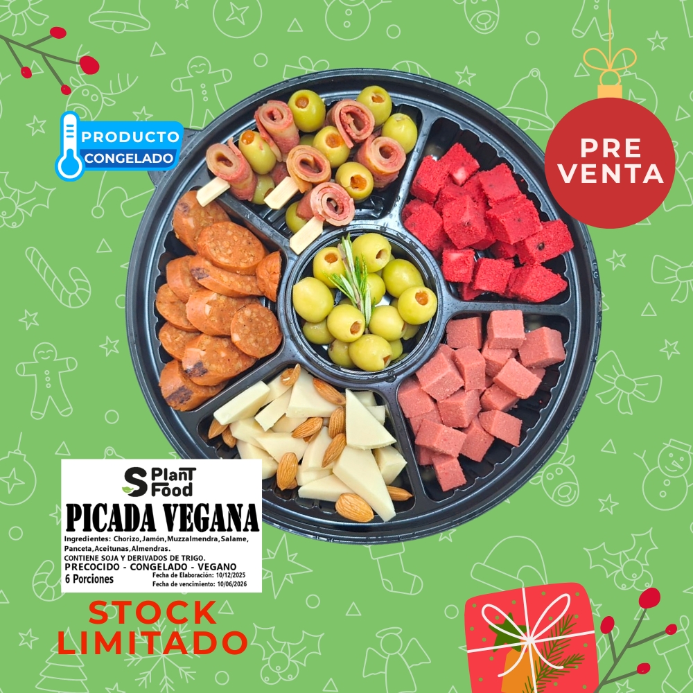 Picada Vegana. 6 porciones. Congelado. Vegano