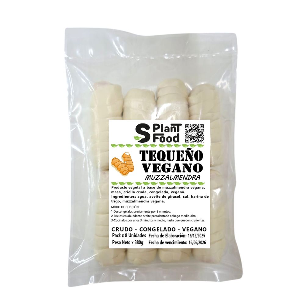  Tequeños Sabor Muzzalmendra. Congelado. Vegano. 8 ud.  