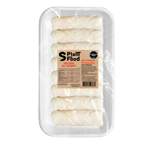 [SPF03] Arrollados primavara Sabor SEITAN AL CURRY 8Ud