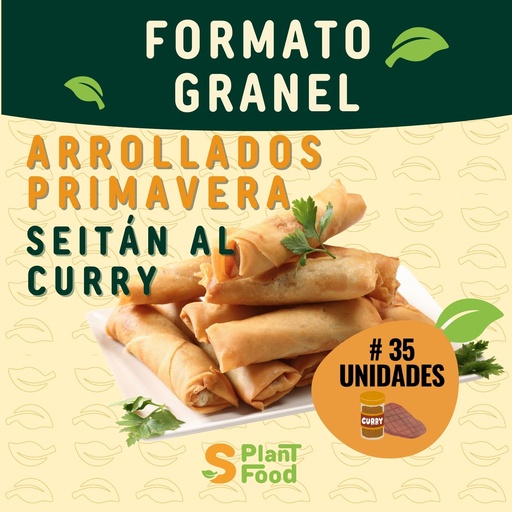 [SPF07] Arrollados primavara Sabor SEITAN AL CURRY 35Ud