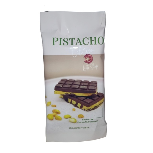 [KS001] Chocolate Tipo Dubái Negro Pistacho Keto Shop