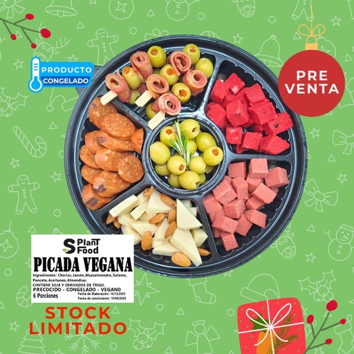 [SPF44] Picada Vegana. 6 porciones. Congelado. Vegano